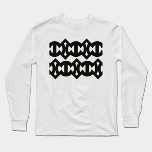 Geometric black minimal pattern Long Sleeve T-Shirt